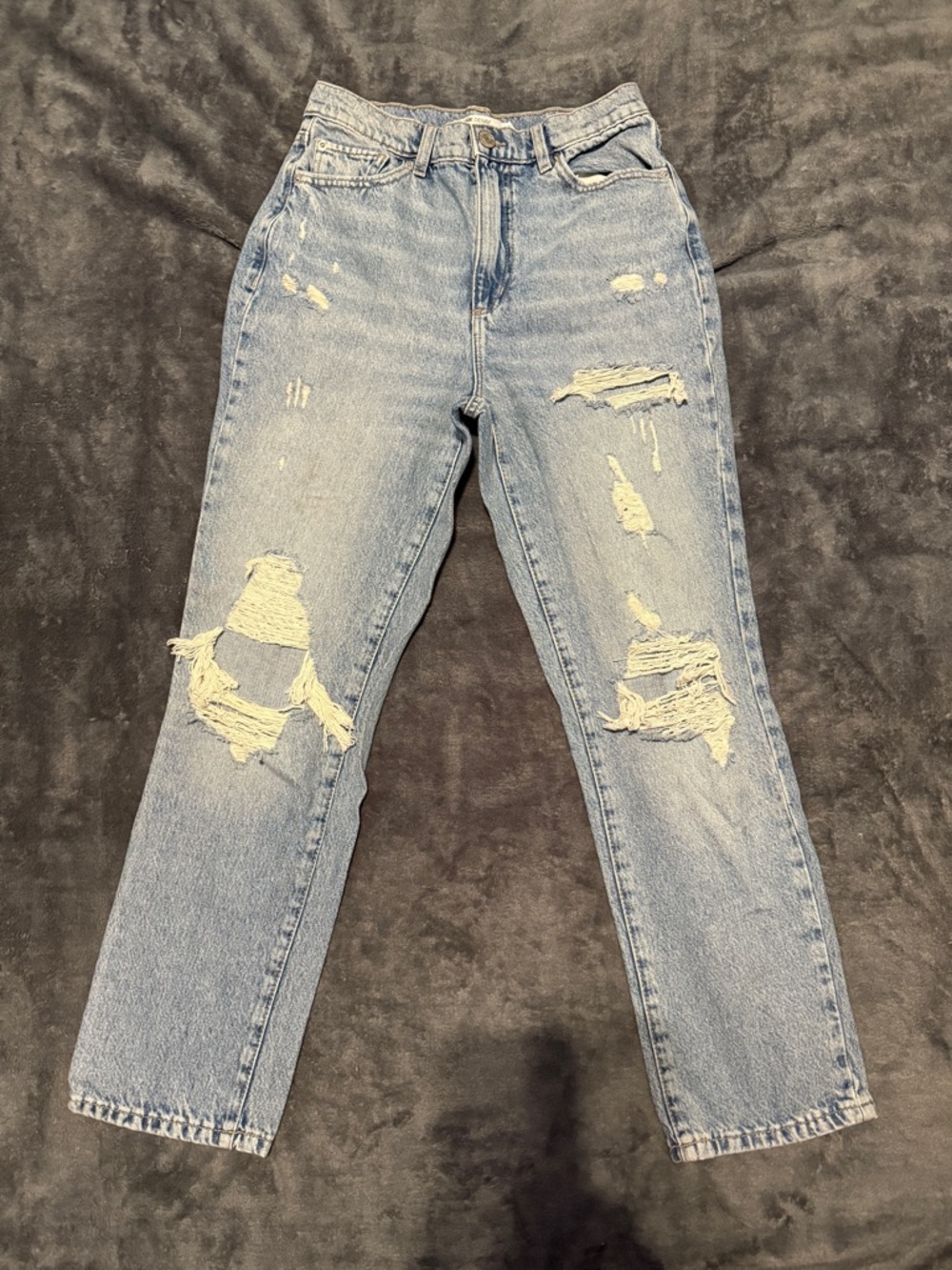 Garage Light Blue Distressed Boyfriend Jeans